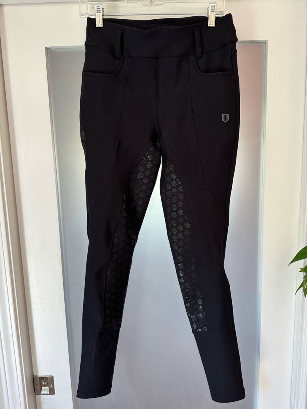 Maya Delorez Black Full Seat Compression Riding Breeches with Silicone Grip
